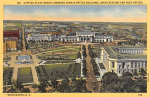 Capitol Plaza North, Showing Senat Office Building Washington D.C. Train Unused 