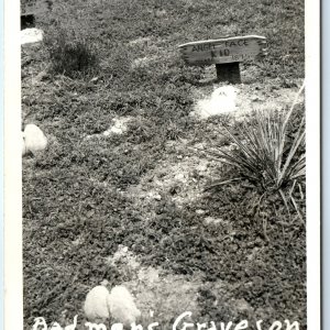 c1940s Dodge City, KS Boothill Grave RPPC Angel Face Kid 1875 Real Photo PC A100