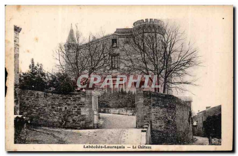 Postcard Old Labecede Lauragais Chateau