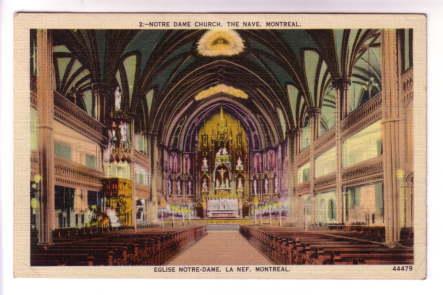 Interior The Nave, Notre Dame Montreal Quebec,