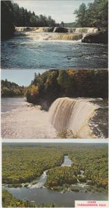 (3 cards) Upper and Lower Tahquamenon Falls - Upper Peninsula, Michigan pm 1967