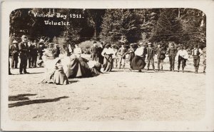 Ucluelet BC Victoria Day 1911 People Entertainment Thornton Bros RP Postcard E98