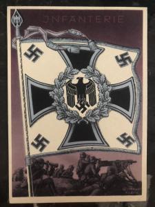 Mint Germany Patriotic Postcard Infanterie Whermacht WW2