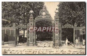 Old Postcard From Paris Grid Parc Monceau