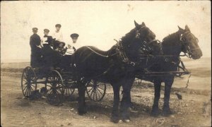 Mortlach Cancel Saskatchewan Horse Carriage Wheatlands c1910 Real Photo Postcard