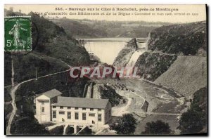 Postcard Old Electricity Dam on the Cher Rochebut near Montlucon View d & # 3...