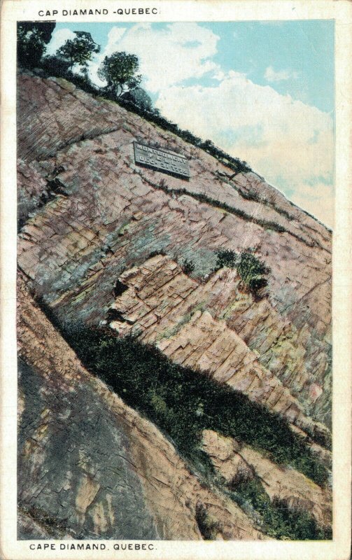 Canada Cap Diamand Quebec Vintage Postcard 07.29