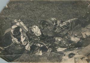 AIRPLANE ACCIDENT 1925 RUSSIAN ANTIQUE REAL PHOTO