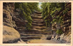 Postcard NATURE SCENE Starved Rock State Park Illinois IL AO6920