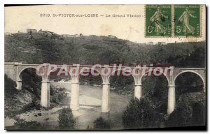 Postcard Old St Victor sur Loire Grand Viaduct