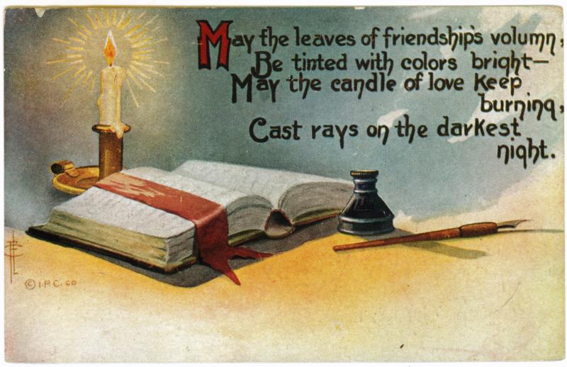 Graveland Station to Mount Morris, New York 1911 Friendship Poem, Greeting PC