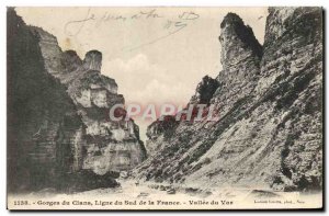 Old Postcard Gorges Cians Line South of France Vallee du Var