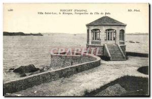 Old Postcard Roscoff Villa Saint Luke Kiosk Perspective of lle de Batz