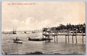 K17/ Camp Cole Rhode Island Postcard c1910 Boat Landing Dock  42