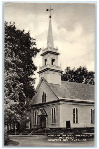 c1940 Church Good Shepherd Methodist Exterior Newport New Hampshire NH Postcard