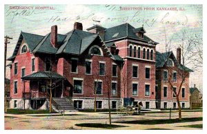 Postcard HOSPITAL SCENE Kankakee Illinois IL AP6708