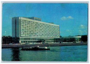 St. Petersburg Russia Postcard Leningrad Hotel Passenger Boat Sailing c1950's