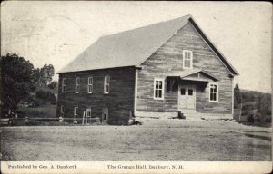 Danbury New Hampshire NH Grange Hall c1910 Vintage Postcard