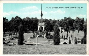 Granite City, Illinois - Visit the Sunken Garden at Wilson Park - c1920