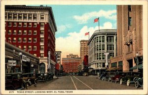 Texas El Paso Texas Street Looking West Curteich