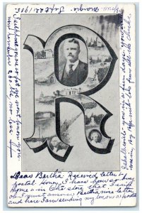 1905 Roosevelt Forwarded Hague Lake George Saratoga New York NY Antique Postcard