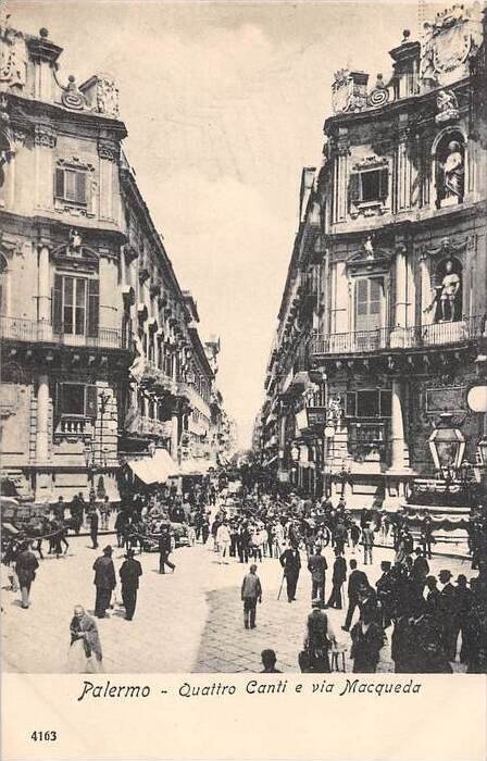 Italy   Palermo, Quattro Canti e via Macqueda