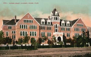 Vintage Postcard 1910's View of Sacred Heart Academy Ogden Utah UT