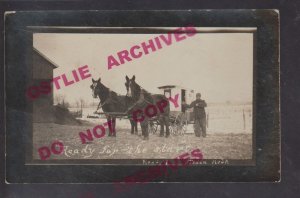 Tilden NEBRASKA RPPC '10 RFD MAILMAN Delivery Wagon ROUTE 1 USPS Mail nr Norfolk