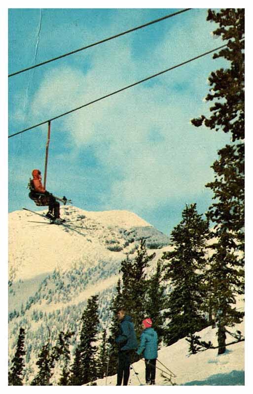 Postcard SKIING SCENE Flagstaff Arizona AZ AS8023