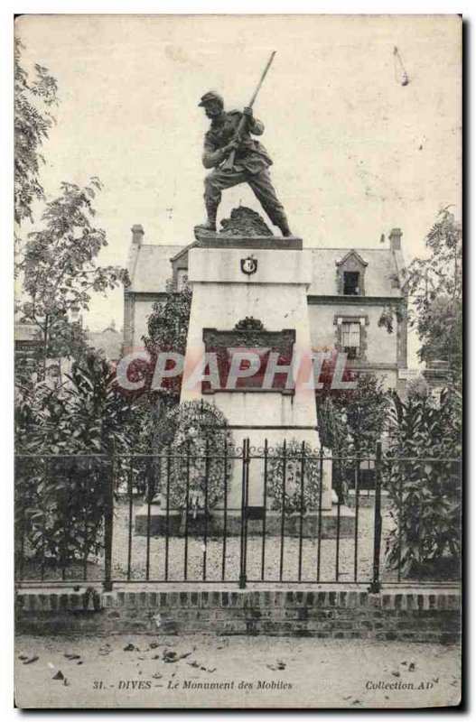 Old Postcard 1870 Militaria War Dives The monument Mobiles