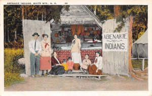 White Mountains New Hampshire Abenakie Indians Vintage Postcard AA84290