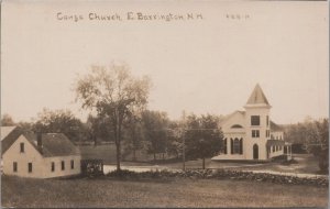 RPPC Postcard Congo Church E. Barrington  NH