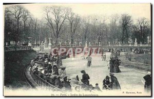 Old Postcard Paris Jardin Du Luxembourg