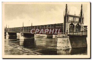 Old Postcard Strasbourg Pont du Chemin de Fer On The Rhine