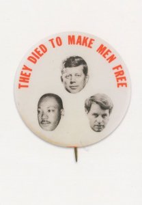 Jimmy Carter Martin Luther King John Kennedy Badge Button Postcard