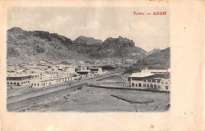 Aden Yemen Town Birds Eye View Antique Postcard J74966