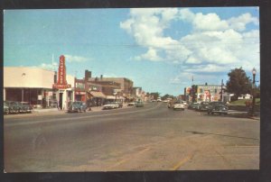 CLOQUET MINNESOTA DOWNTOWN MAIN STREET SCENE OLD CARS VINTAGE POSTCARD