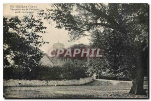 Postcard Old Vezelay Yonne View taken on the terrace at the end of Day