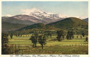 Vintage Postcard 1920's Mt. Washington New Hampshire's Highest Peak Mountains