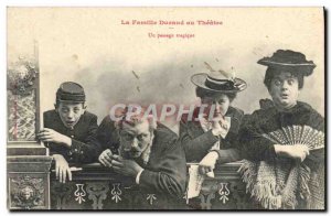 Old Postcard Fantaisie The Durand family to the theater A tragic passing