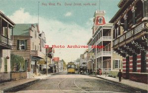 FL, Key West, Florida, Duval Street, North End, Trolley, La Victoria Hotel