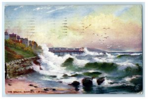 1905 The Beach Ramsey Douglas Isle of Man Posted Oilette Tuck Art Postcard
