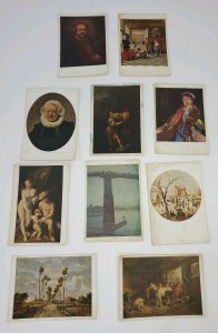 10 - National Gallery Art Museum Famous Artists Vtg Postcards, Venus, Rembrandt 