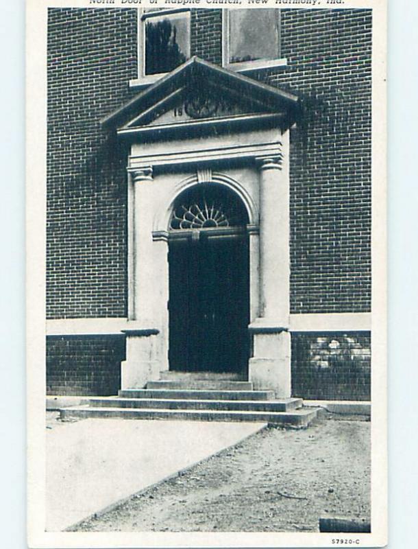 Pre-1980 CHURCH SCENE New Harmony Indiana IN A9205