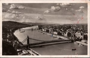 Hungary Budapest View From St Gerard's Mount Vintage RPPC 02.98