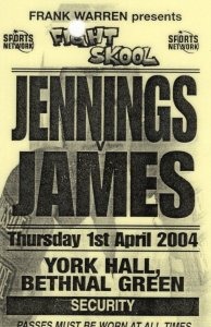 Michael Jennings vs Brett James 2004 Boxing Press Security Pass