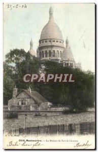 Old Postcard Montmartre La Maison du Thatched Roof Sacre Coeur Paris