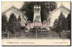 Old Postcard Rambervillers Monument Cemetery