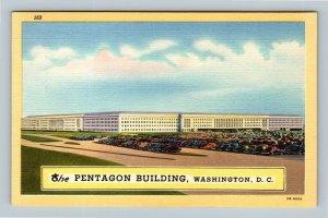 The Pentagon, Department Of Defense Headquarters, Linen Washington DC Postcard