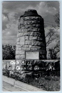 Council Grove Kansas KS Postcard RPPC Photo The Old Bell c1940s Unposted Vintage